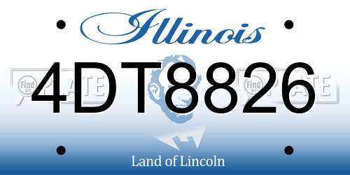 4DT8826 Illinois License Plate