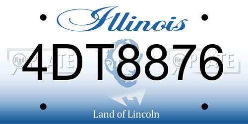 4DT8876 Illinois License Plate