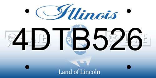 4DTB526 Illinois License Plate