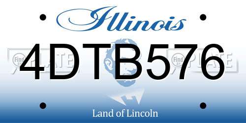 4DTB576 Illinois License Plate