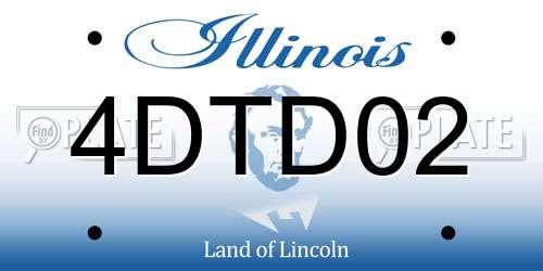 4DTD02 Illinois License Plate