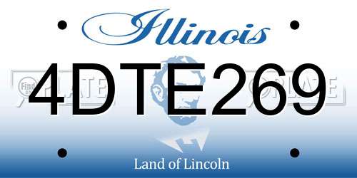 4DTE269 Illinois License Plate