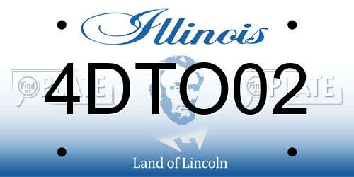 4DTO02 Illinois License Plate