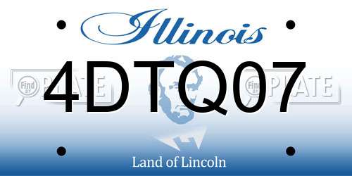 4DTQ07 Illinois License Plate