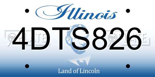 4DTS826 Illinois License Plate