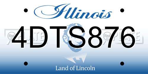 4DTS876 Illinois License Plate