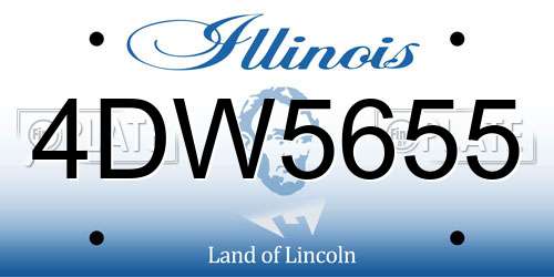 4DW5655 Illinois License Plate