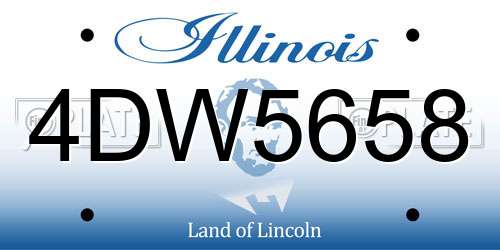 4DW5658 Illinois License Plate