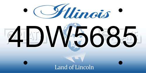 4DW5685 Illinois License Plate