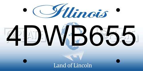 4DWB655 Illinois License Plate