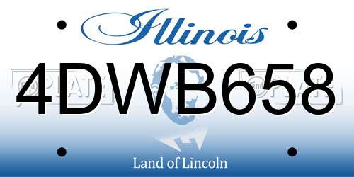 4DWB658 Illinois License Plate