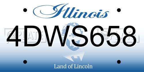 4DWS658 Illinois License Plate