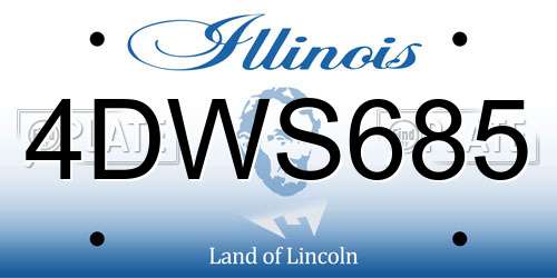 4DWS685 Illinois License Plate