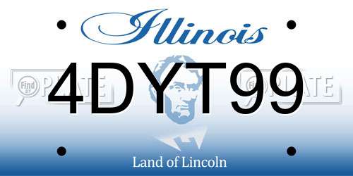 4DYT99 Illinois License Plate
