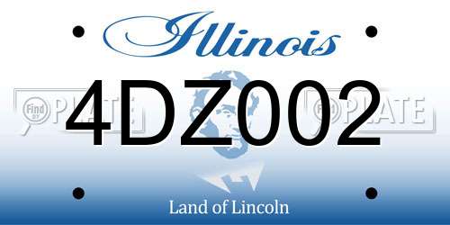 4DZ002 Illinois License Plate