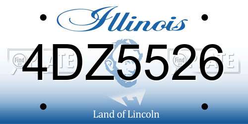 4DZ5526 Illinois License Plate
