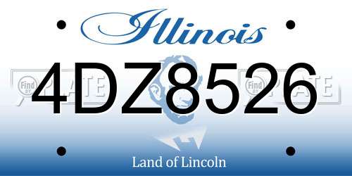 4DZ8526 Illinois License Plate