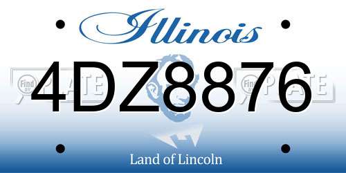 4DZ8876 Illinois License Plate