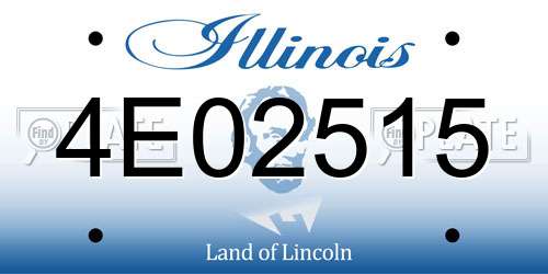 4E02515 Illinois License Plate
