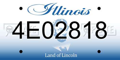 4E02818 Illinois License Plate