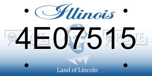 4E07515 Illinois License Plate