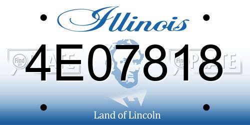 4E07818 Illinois License Plate