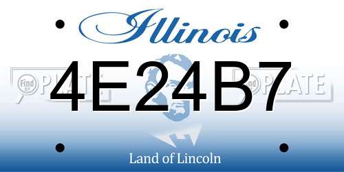 4E24B7 Illinois License Plate