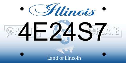 4E24S7 Illinois License Plate