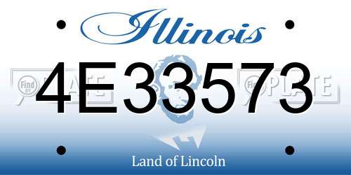 4E33573 Illinois License Plate