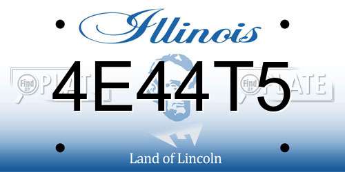 4E44T5 Illinois License Plate
