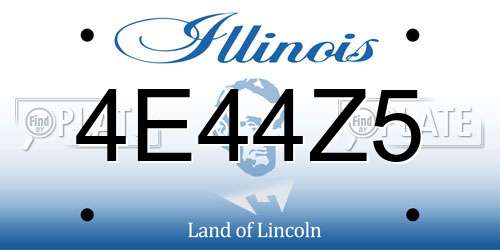 4E44Z5 Illinois License Plate
