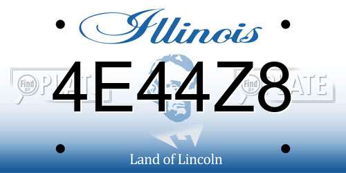 4E44Z8 Illinois License Plate