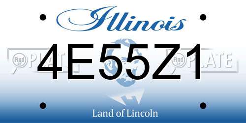 4E55Z1 Illinois License Plate