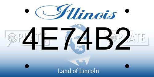 4E74B2 Illinois License Plate