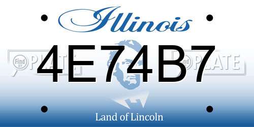4E74B7 Illinois License Plate