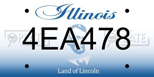 4EA478 Illinois License Plate