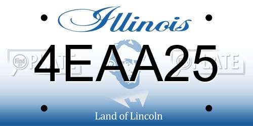 4EAA25 Illinois License Plate