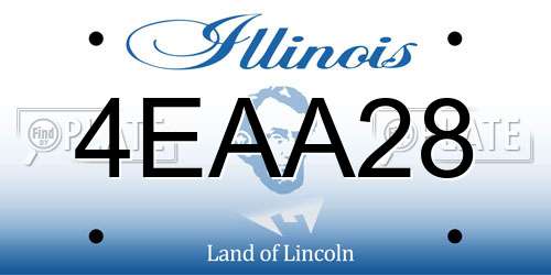 4EAA28 Illinois License Plate