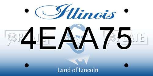 4EAA75 Illinois License Plate