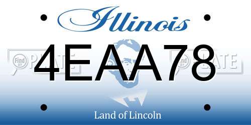 4EAA78 Illinois License Plate