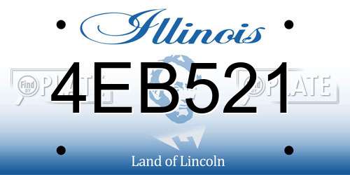 4EB521 Illinois License Plate