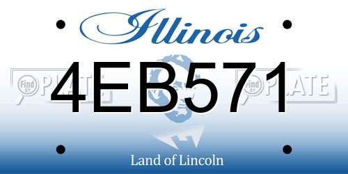 4EB571 Illinois License Plate