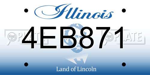 4EB871 Illinois License Plate