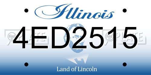 4ED2515 Illinois License Plate