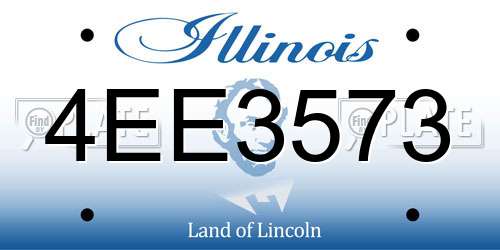 4EE3573 Illinois License Plate