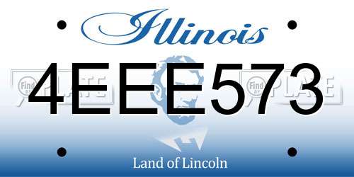 4EEE573 Illinois License Plate