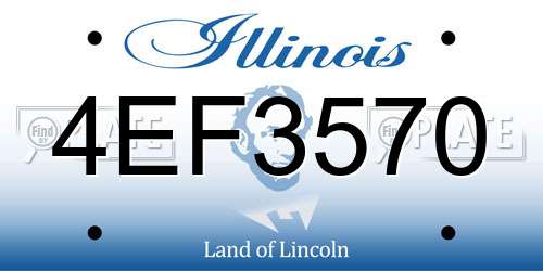 4EF3570 Illinois License Plate