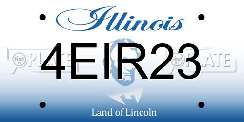 4EIR23 Illinois License Plate