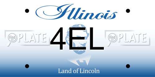 4EL Illinois License Plate