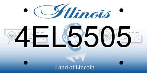 4EL5505 Illinois License Plate